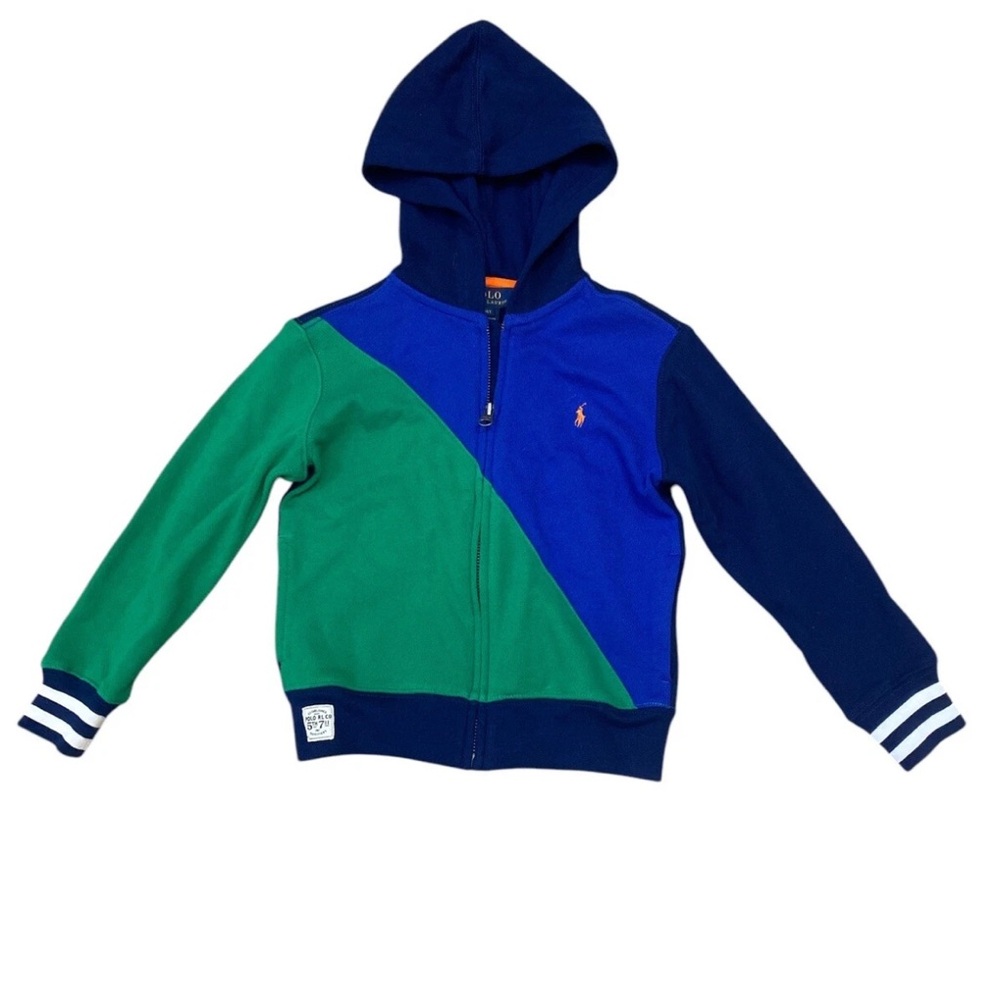Polo by Ralph Lauren Kids Colorblock knitted sweater w/hood